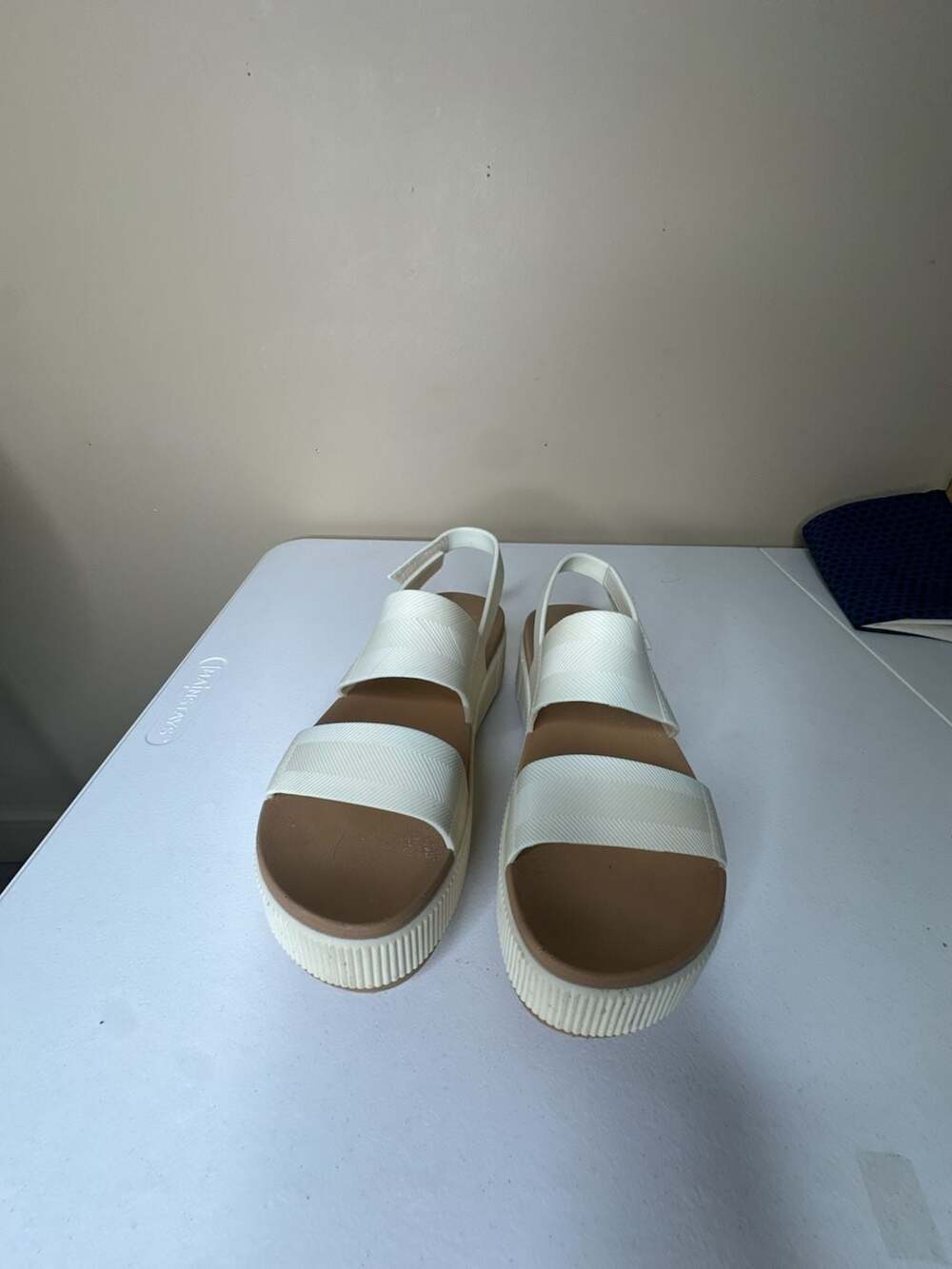 Reef Water Vista Higher Size 9 White Platform Sandals